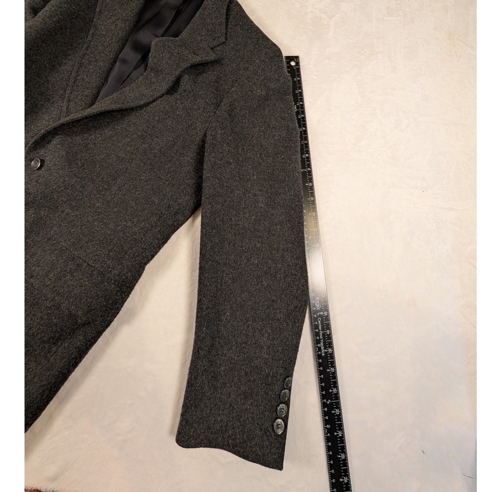 Vintage 100% Cashmere Hunter Haig Blazer Mens‎ Charcoal 2 Button Sport Coat 42R - Picture 10 of 13